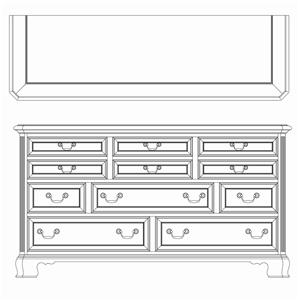 White deals triple dresser